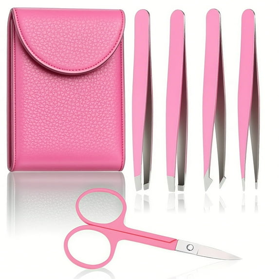 Eyebrow Tweezers Set : Professional Stainless Steel Tweezers