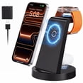 thumbnail interactive-video image 1 of ETEPEHI 18W Wireless Charger Compatible with iPhone - 3 in 1 Charging Station Compatible with iPhone 17/16e/16/15/14/13/12 Pro Max, for iWatch & Air Pods 4 3 Pro, Black, 1 of 12