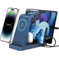thumbnail image 1 of ETEPEHI Wireless Charger Compatible for iPhone - 5 in 1 Charging Station for Multiple Devices,Blue, 1 of 6
