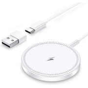 ETEPEHI Wireless Charger - Fast Charging Pad Compatible for iPhone 17 16 15 14 13 & AirPods, White