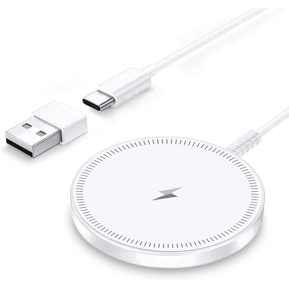 ETEPEHI Magnetic Wireless Charger - Fast Charging Pad Compatible for iPhone 17 16 15 14 13 & AirPods Pro 4-2, White