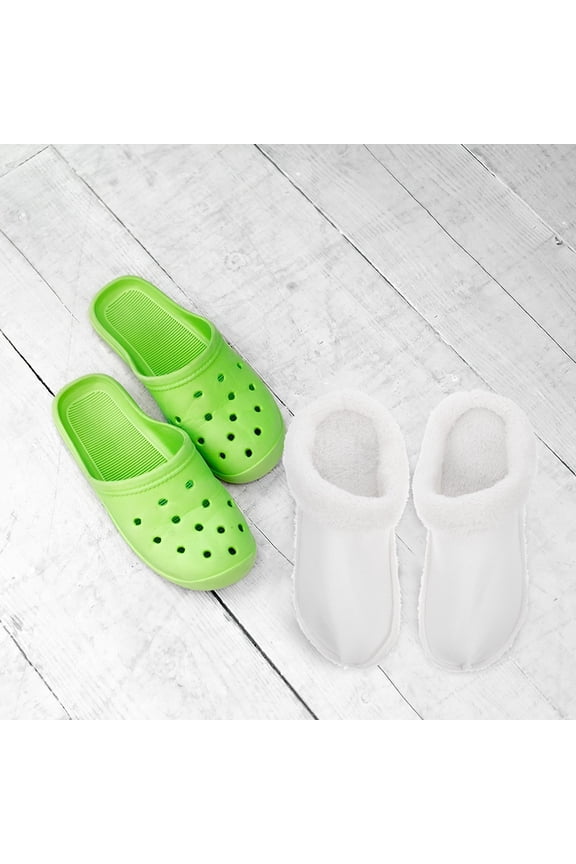1Pair Removable Winter Warm Slipper Insoles Thick Plush Inner Soles for Home Use