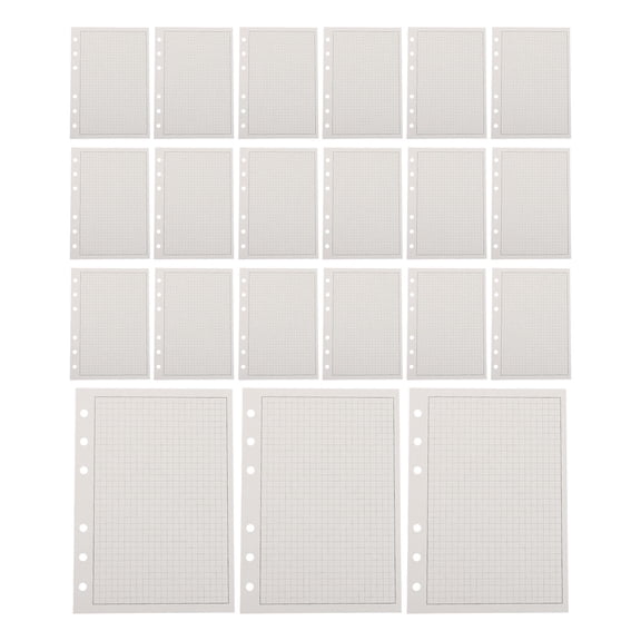 ETEREAUTY 100Pcs Reinforced White Loose Leaf Paper for Binder Planner Efficient Note Taking