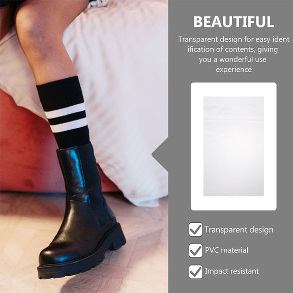 ETEREAUTY 100pcs Sneaker Shrink Wrap Bags Heat Shrinkable Film Transparent PVC Sealing Display