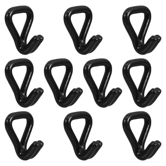 ETEREAUTY 10Pcs Double J Hooks with Steel Construction for Heavy Load Cargo and Garage Use
