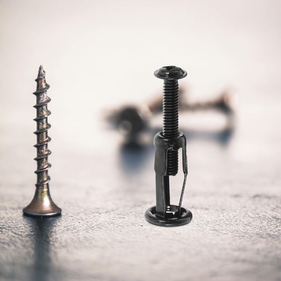ETEREAUTY 10Pcs Hollow Door Anchors with Expansion Screw Petal Nut Black for Easy Installation