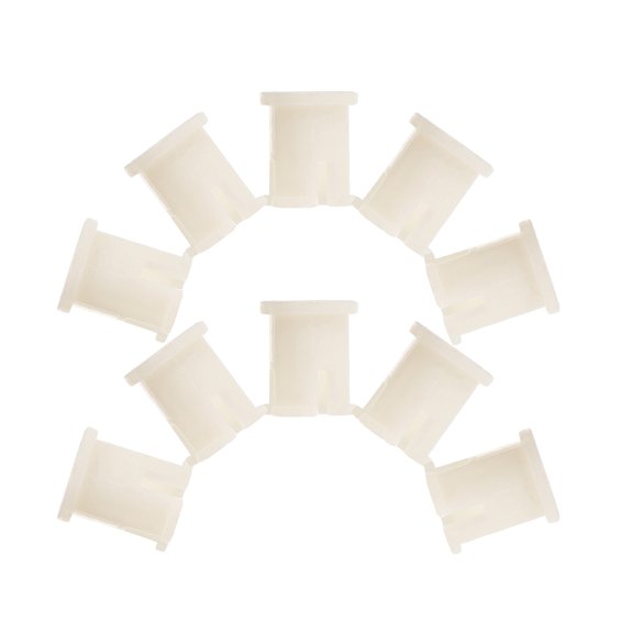 ETEREAUTY 10Pcs Light Yellow Plastic Caster Socket Inserts for Stem Casters Chair Leg Mounting