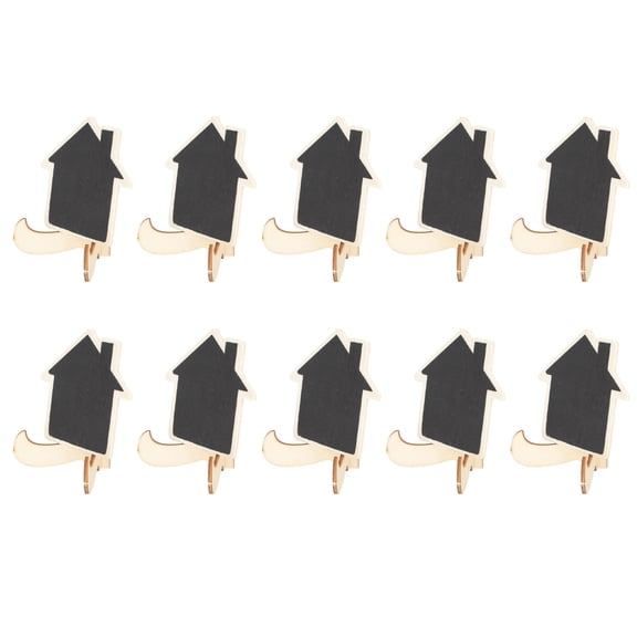 ETEREAUTY 10Pcs Small Blackboard Signs Wood Material Table Number Decorations for Parties