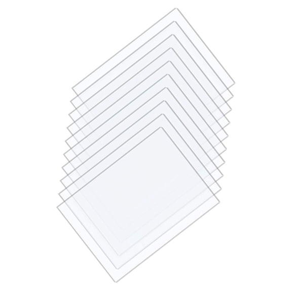 ETEREAUTY 10Pcs Sturdy Clear Acrylic Picture Frame Sheets Safe Glass Alternative for Display