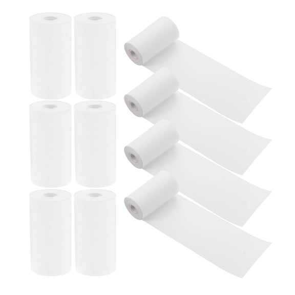 ETEREAUTY 10Pcs White Thermal Paper Rolls for Barcode Label and Shipping Use