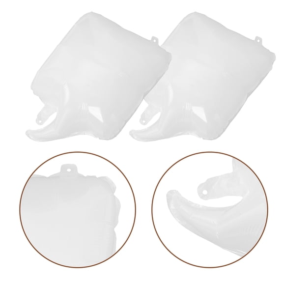 ETEREAUTY 10Pcs White Aluminum Foil Balloons Durable Self Sealing Blank Square Balloons for Party Decorations