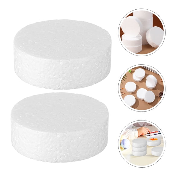 ETEREAUTY 10Pcs White Polystyrene Foam Craft Discs for DIY Cake Dummies and Decorative Crafts