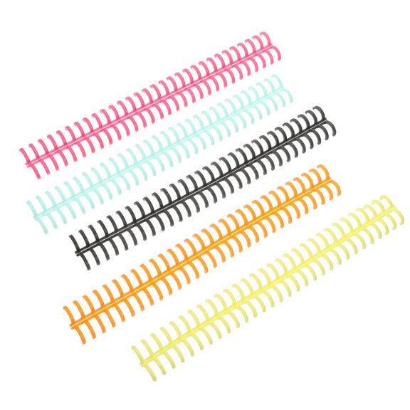 ETEREAUTY 11Pc Plastic Binding Spines for Notebook Office Use with Segmented Loose Leaf Design