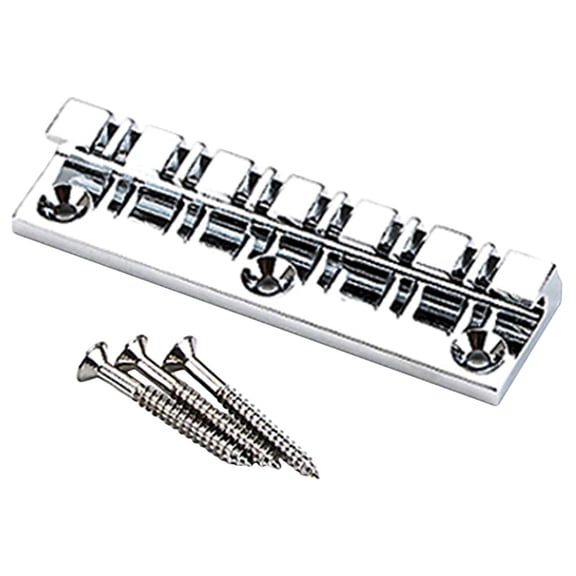 ETEREAUTY 12 String Guitar Bridge Metal Saddle for Acoustic Guitar Plated Silver Durable