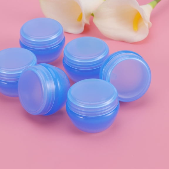 ETEREAUTY 12Pcs Blue Cosmetic Containers 20G Screw Thread Jars Suitable for Cream Balms and Powders