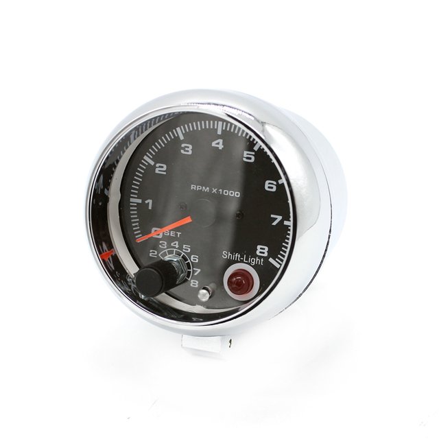 ETEREAUTY 12V Digital Tachometer Gauge 95mm Dial Red Light Auto Car