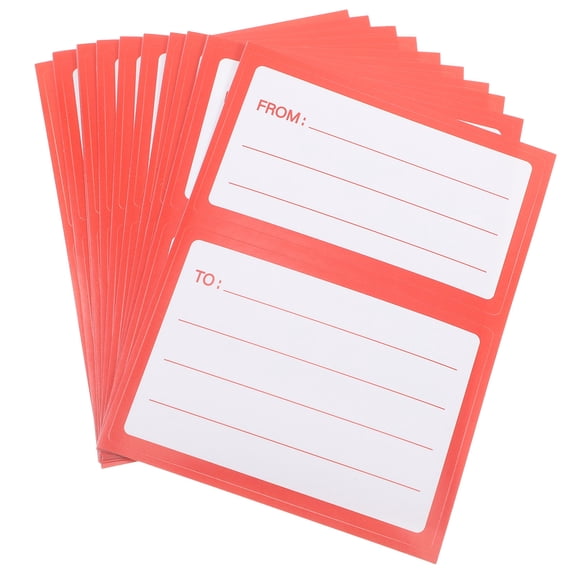 ETEREAUTY 150Pcs Blank Address Labels Red for Writing on Mailing Envelopes and Shipping Packages