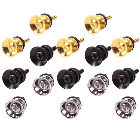 ETEREAUTY 15Pcs Assorted Color Guitar Strap Pegs with Metal End Pins Easy Install for Guitar