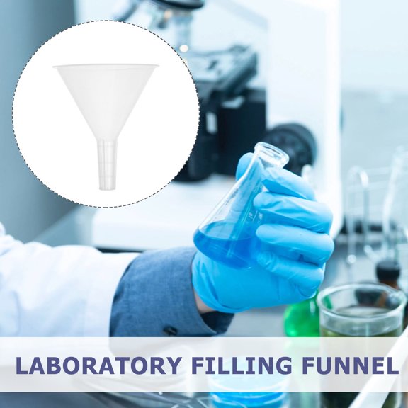 ETEREAUTY 15Pcs Transparent Scientific Plastic Filling Funnel Triangle Shape for Lab Experiments