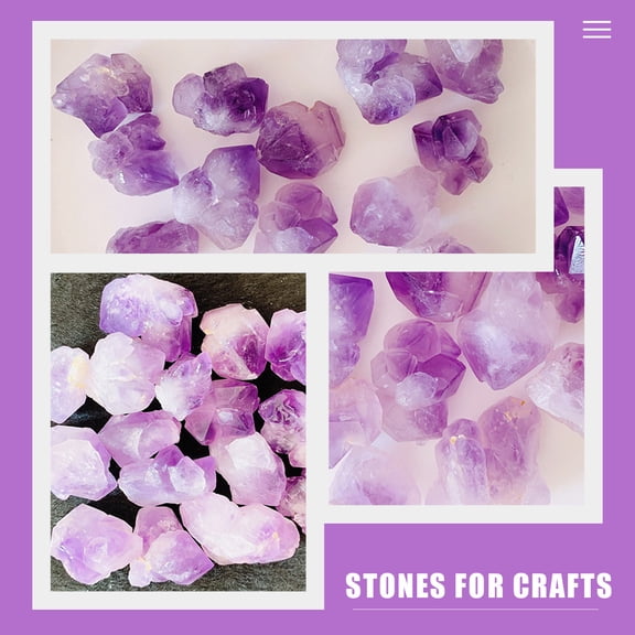 ETEREAUTY 1Pack Decorative Amethyst Crystals for Flower Arrangements and Water Garden Display