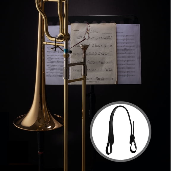 ETEREAUTY 1Pc Adjustable Black Tuba Shoulder Strap Wear Resistant Instrument Accessory