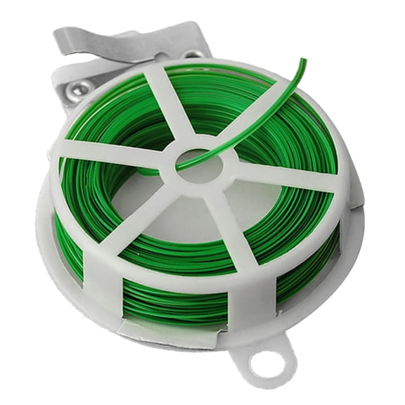 ETEREAUTY 1Pc Portable Green Garden Tie Wire with Cutter for Bonsai Growing and Garden Plants