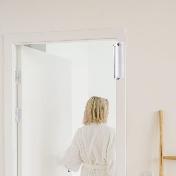 ETEREAUTY 1Pc Safety Spring Door Closer in White for Home Use with Heavy Duty Design and Adjustable Speed