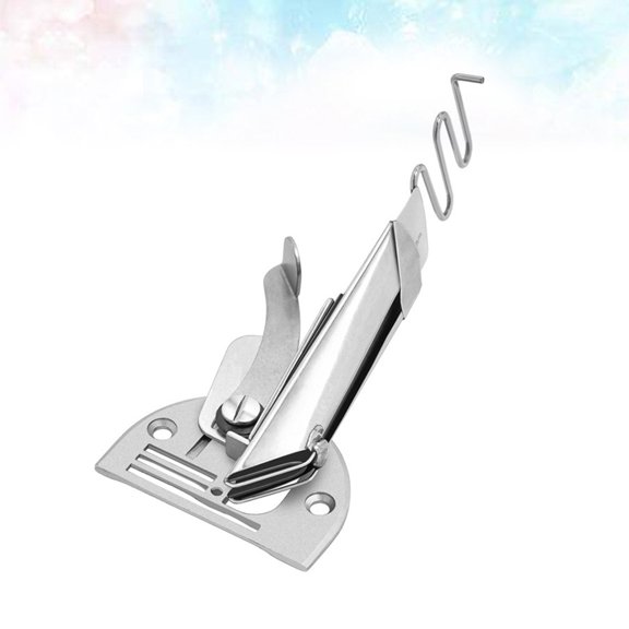 ETEREAUTY 1Pc Sewing Machine Presser Lock Silver Foldable Presser Foot for Seam Finishing