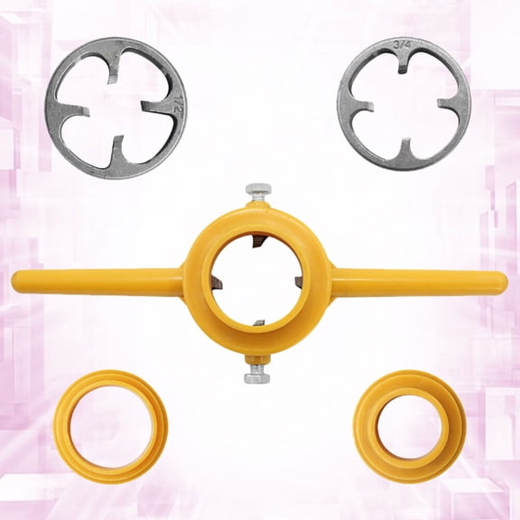 ETEREAUTY 1Set Die Handle Wrench Yellow Thread Maker Tool for Professional Plumbers