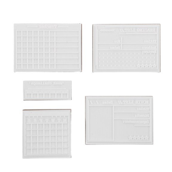 ETEREAUTY 1Set Japanese Design Scrapbooking Stamp Set with Daily Planner and Schedule Stencils