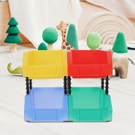 ETEREAUTY 1Set Lightweight Plastic Component Boxes Assorted Color Nesting Storage Cases for Tools and Accessories