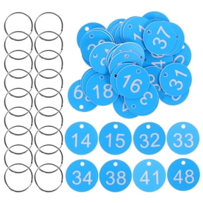 ETEREAUTY Sky Plastic Number Tags Set for Valve Labeling and Efficient Storage Organization
