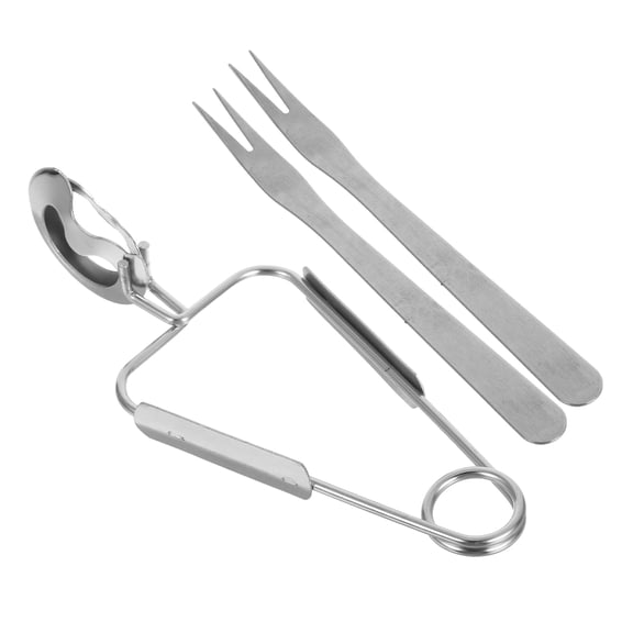 ETEREAUTY 1Set Snail Tong and Fork Plated Silver Set Ergonomic Design Ideal for Escargot Serving