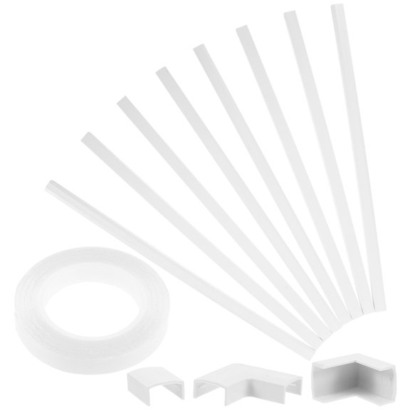 ETEREAUTY 1Set Wall Wire Cover White Cable Runner for Easy Installation and Efficient Cable Management