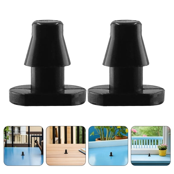 ETEREAUTY 200Pcs Black Irrigation Plug End Caps Plastic for Universal Drip Irrigation System Parts