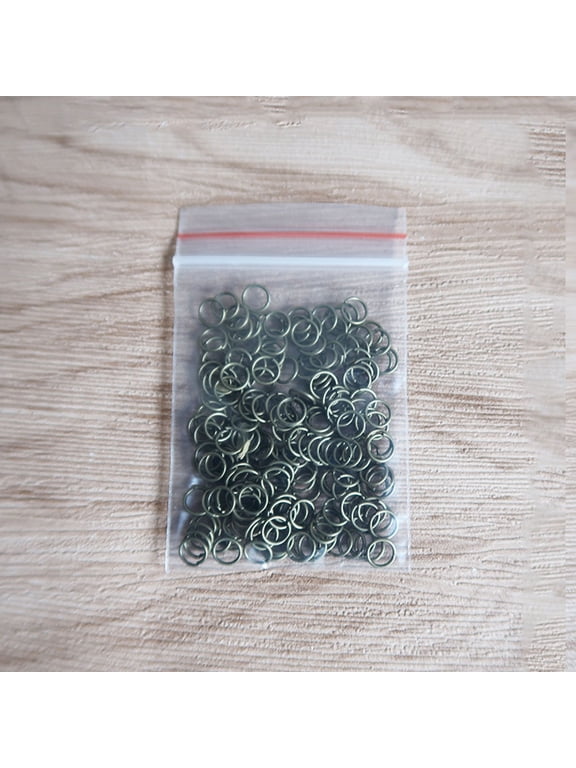 200Pcs Stainless Steel Open Key Chain Circle Rings Plated Silver for Jewelry and Crafts