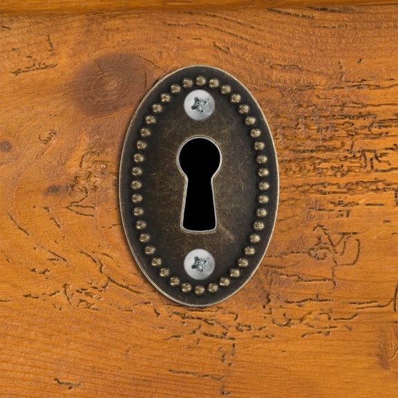 ETEREAUTY 20Pcs Antique Cabinet Keyhole Plate Zinc Alloy Simple for Furniture Hardware Housewarming