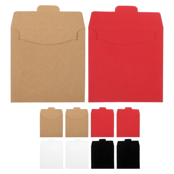 ETEREAUTY 20Pcs Kraft Paper Cd Covers Portable Paper Dvd Sleeves Assorted Color for Music Storage