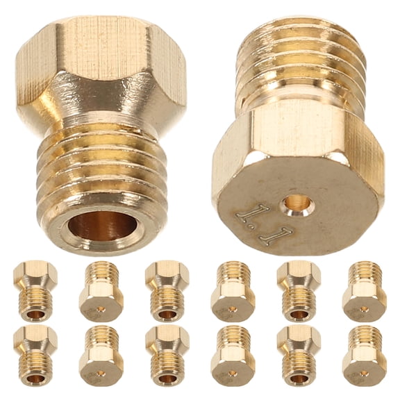 ETEREAUTY 25Pcs Gas Stove Copper Orifice Nozzle Kit with Threaded Nozzle Tips for Easy Installation