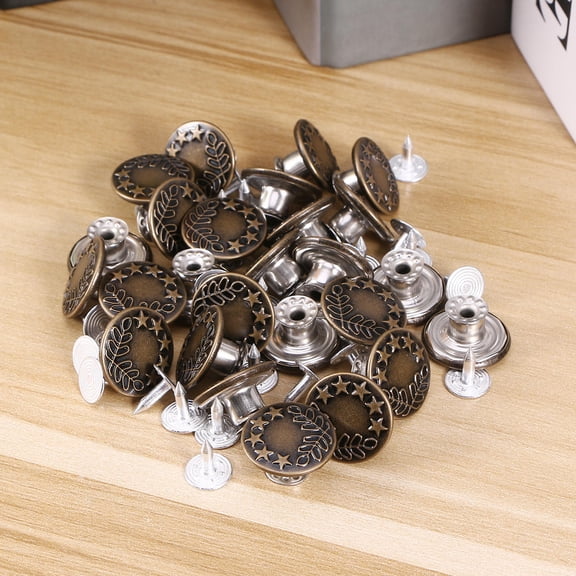 ETEREAUTY 25Pcs Rust Resistant Metal Snap Buttons Spring Buckle Fasteners for Sewing Bags and Clothing