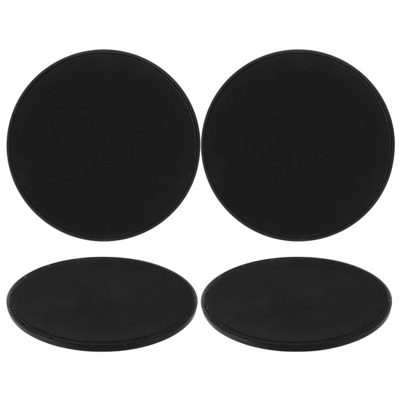 ETEREAUTY 2Pairs Pilates Sliding Discs Black Dual Side Thickened PP for Indoor and Outdoor Exercise