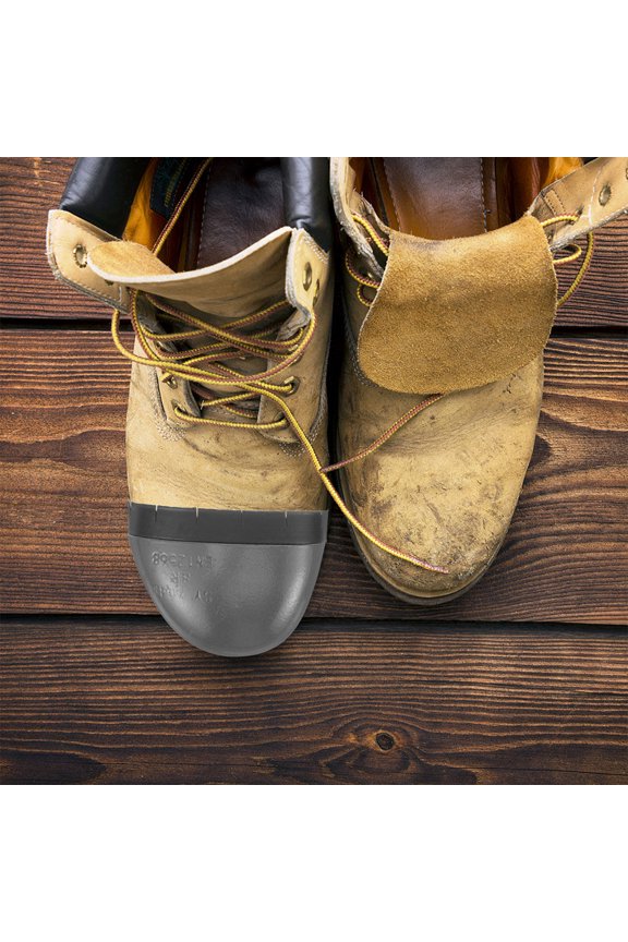 2Pairs Safety Shoe Toe Caps Grey Steel Toe Covers with Reinforced Protection for Work Boots