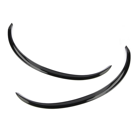 ETEREAUTY 2Pcs Black Car Wheel Brow Protector Flexible Strong Plastic with Included Sticker