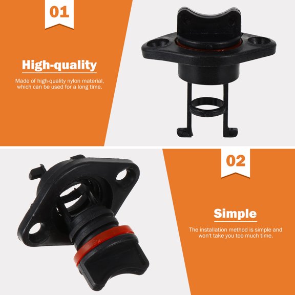 ETEREAUTY 2Pcs Boat Transom Drain Plug Nylon Assorted Color Prevent Water Penetration Boating Supplies