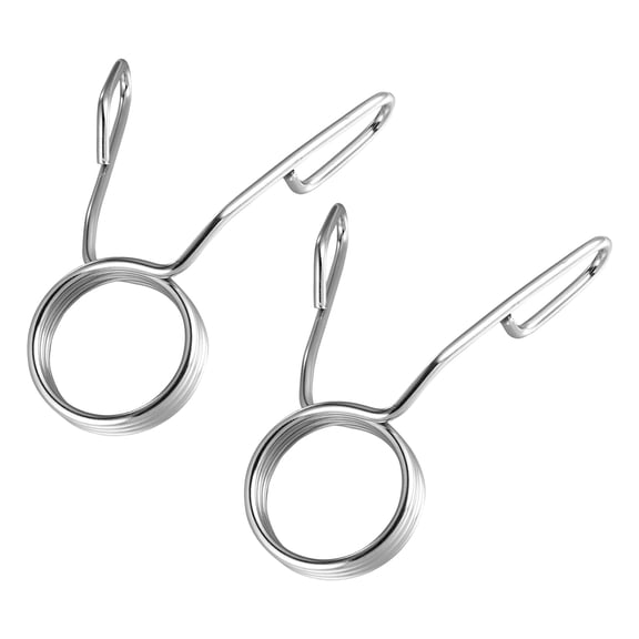 ETEREAUTY 2Pcs Durable Stainless Steel Bar Spring Collar for Gym Weightlifting Secure Fit