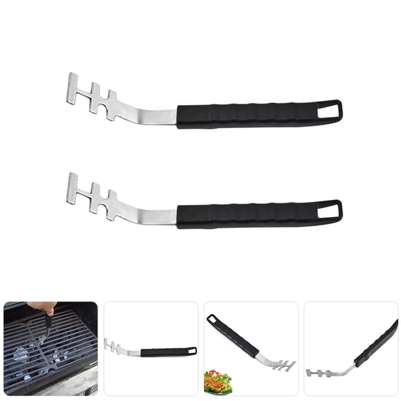 ETEREAUTY 2Pcs Durable Stainless Steel Grill Gripper for Easy Hot Rack Handling in Kitchen