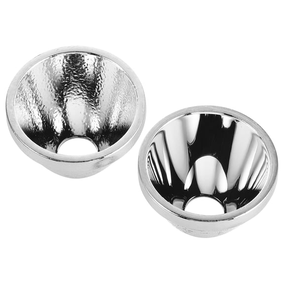 ETEREAUTY 2Pcs Flashlight Reflector Panel Replacement Cap with Smooth and Orange Peel Surface Plated Silver