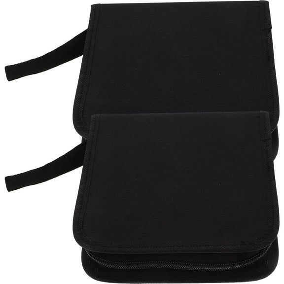 ETEREAUTY 2Pcs Lightweight Cd Case Storage Bag with Zipper Closure Protective Disc Keeper