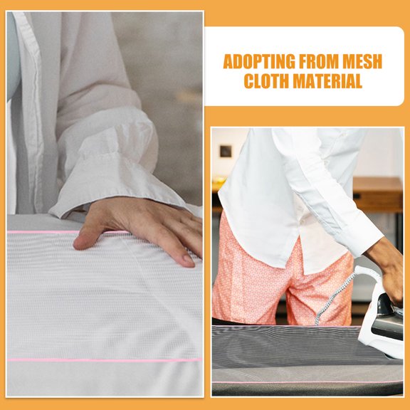 ETEREAUTY 2Pcs Lightweight Pink Mesh Ironing Pressing Cloth for Table with Protective Heat Resistant Material