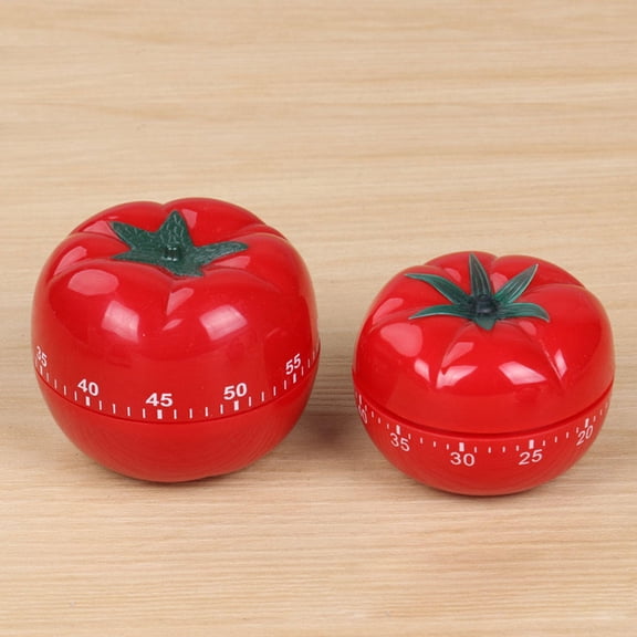ETEREAUTY 2Pcs Kitchen Cooking Timer Red Mechanical Countdown Device No Battery Needed